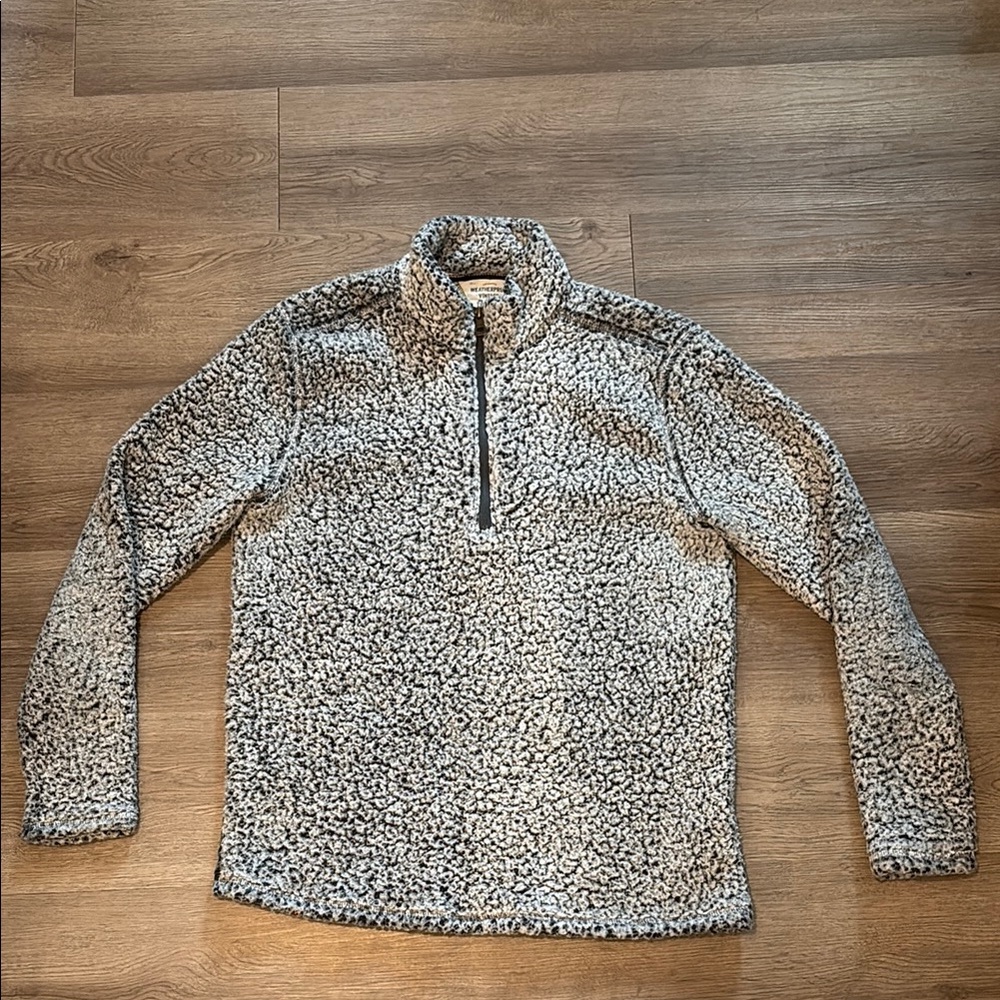Weatherproof Gray Zip Up Sweater Sherpa Fleece